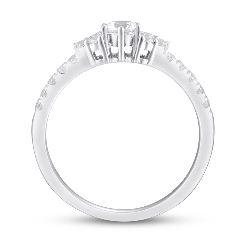 Main Image 2 of Diamond Engagement Ring 1/2 ct tw Round 14K White Gold