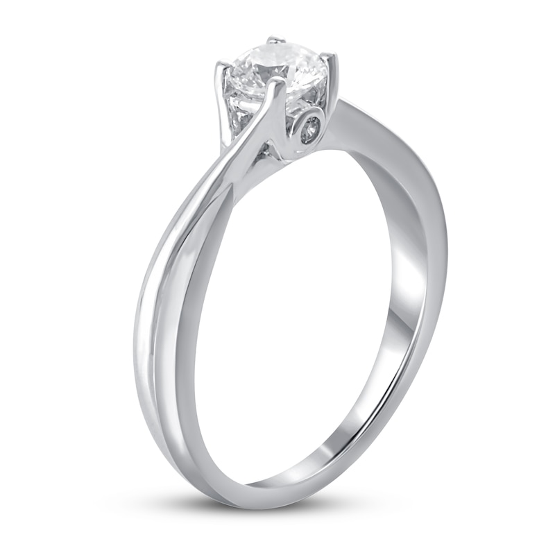Diamond Engagement Ring 1/2 ct tw Round 14K White Gold