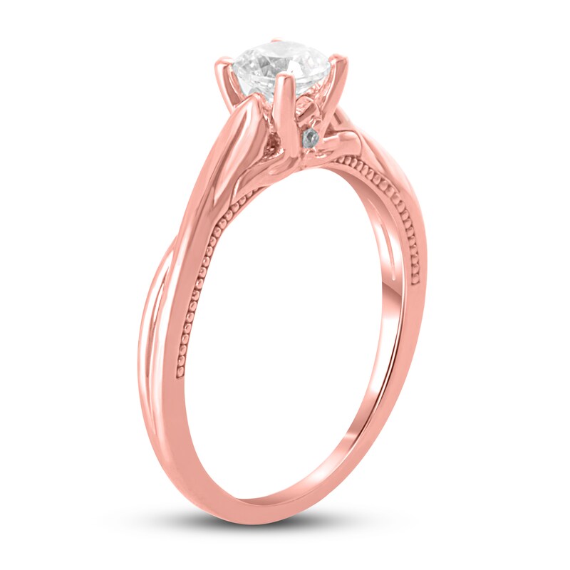 Main Image 2 of Diamond Engagement Ring 1/2 ct tw Round 14K Rose Gold