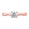 Thumbnail Image 3 of Diamond Engagement Ring 1/2 ct tw Round 14K Rose Gold