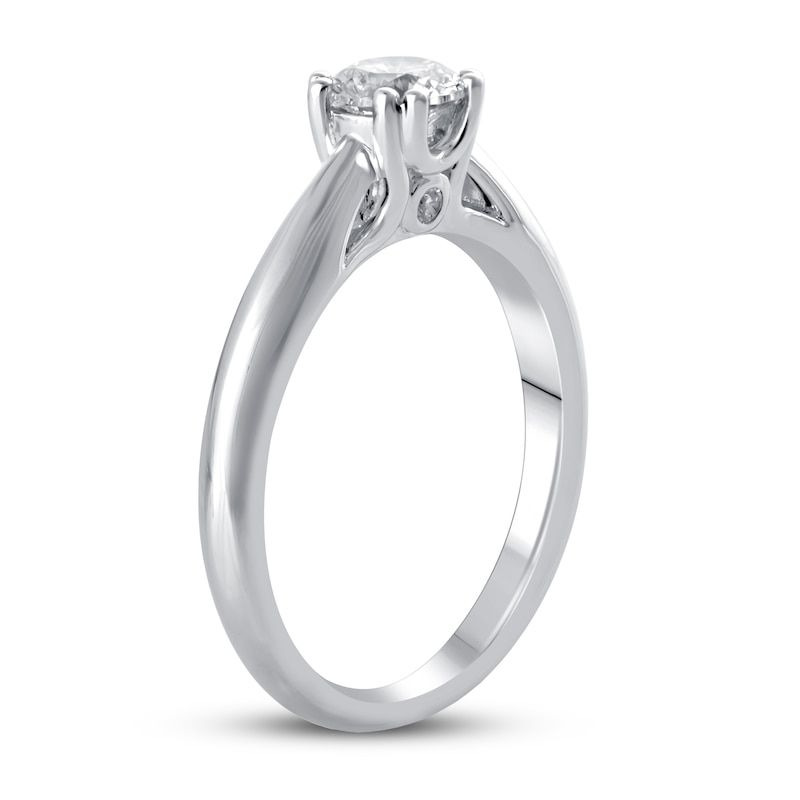 Diamond Engagement Ring 5/8 ct tw Round 14K White Gold