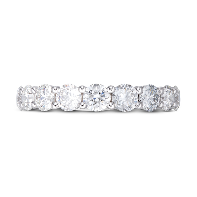 Lab-Created Diamond Wedding Band 1-1/2 ct tw Round 14K White Gold