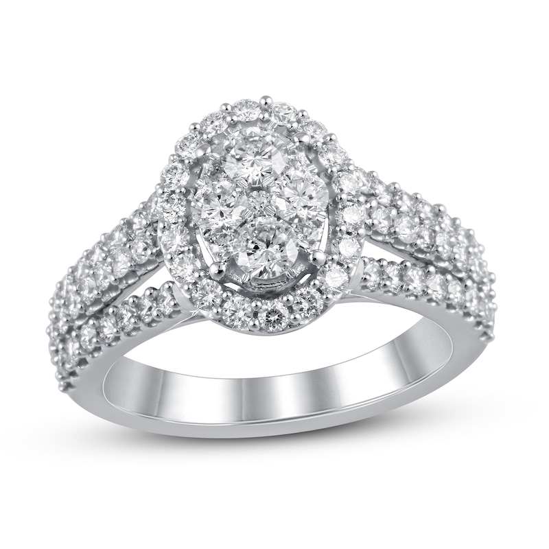 Main Image 1 of Diamond Engagement Ring 1-1/2 ct tw Round 14K White Gold