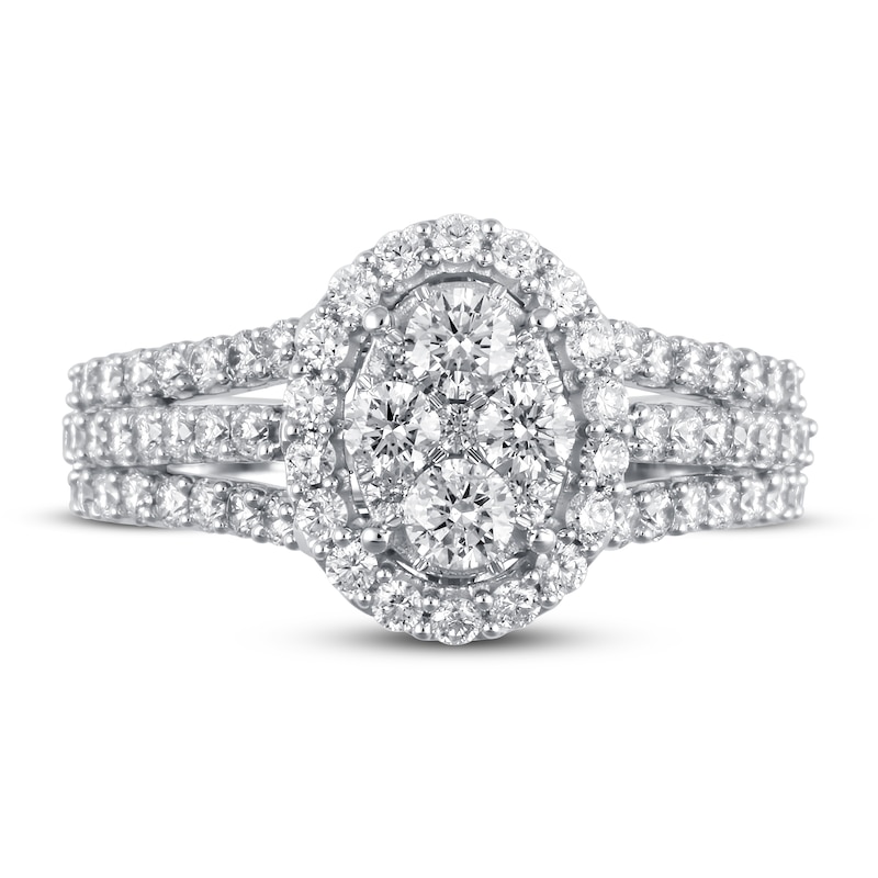 Main Image 3 of Diamond Engagement Ring 1-1/2 ct tw Round 14K White Gold