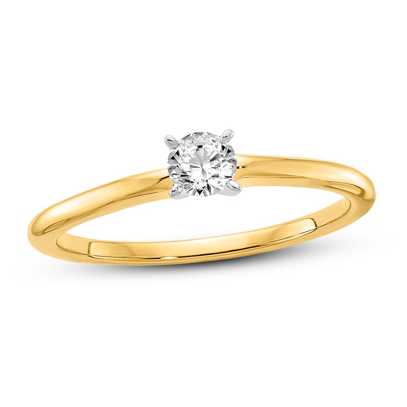 Diamond Solitaire Engagement Ring 1/4 ct tw Round 14K Two-Tone Gold (I1/I)