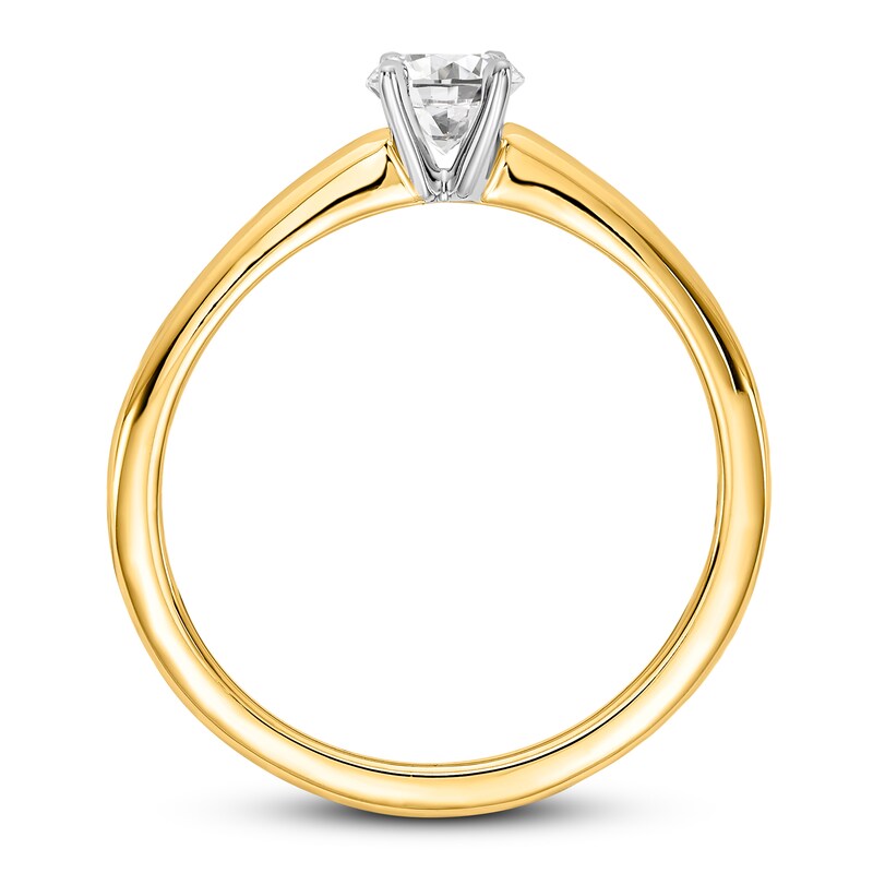 Diamond Solitaire Engagement Ring 1/4 ct tw Round 14K Two-Tone Gold (I1/I)