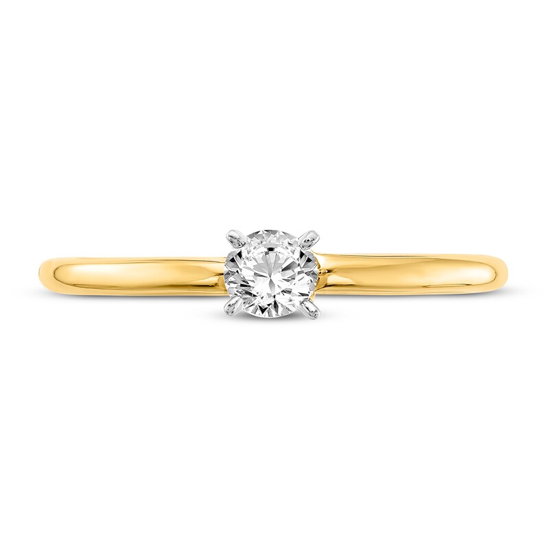 Diamond Solitaire Engagement Ring 1/4 ct tw Round 14K Two-Tone Gold (I1/I)