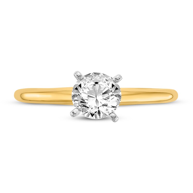 Diamond Solitaire Engagement Ring 3/4 ct tw Round 14K Two-Tone Gold (I1/I)
