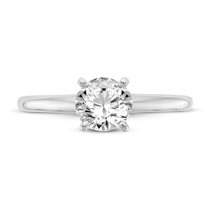 Diamond Solitaire Engagement Ring 3/4 ct tw Round 14K White Gold (I1/I)