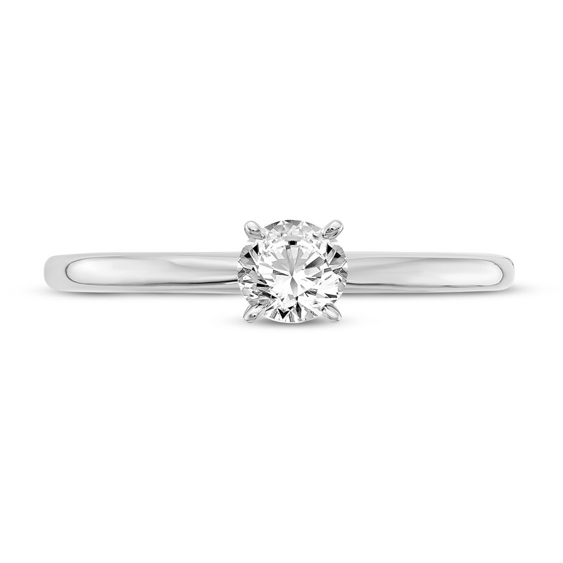 Diamond Solitaire Engagement Ring 1/4 ct tw Round 14K White Gold (I1/I)