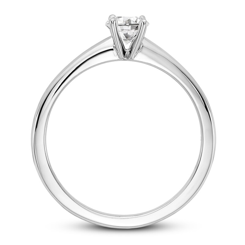 Diamond Solitaire Engagement Ring 1/3 ct tw Round 14K White Gold (I1/I)