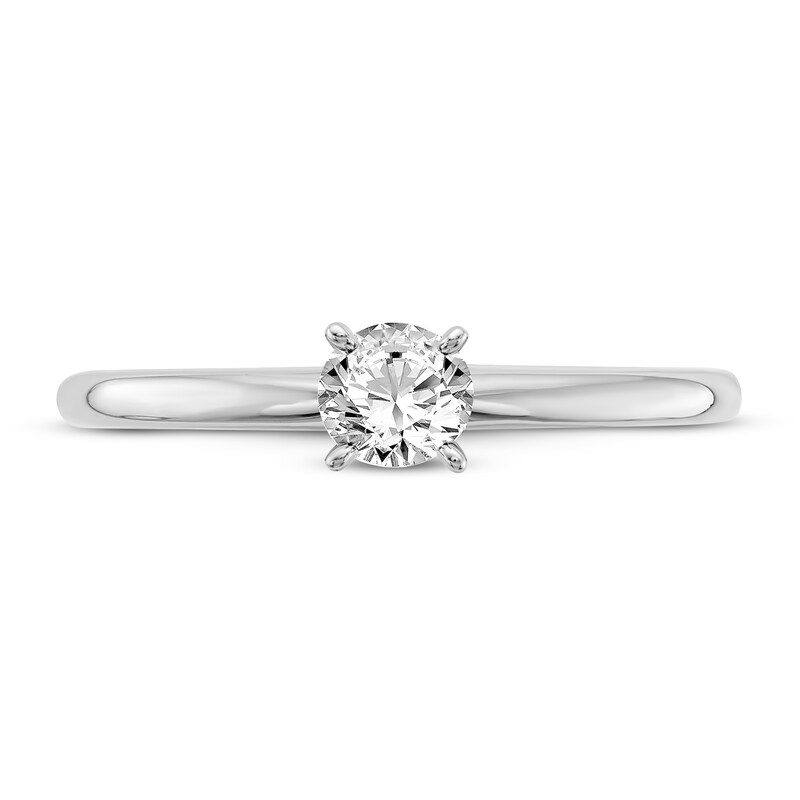 Diamond Solitaire Engagement Ring 1/3 ct tw Round 14K White Gold (I1/I)