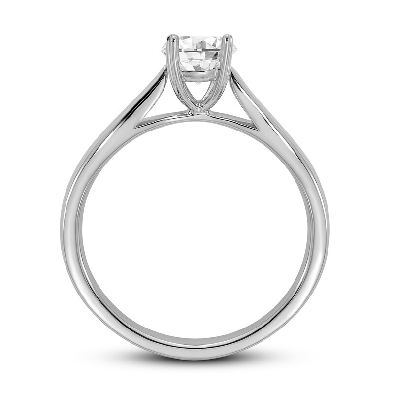 Diamond Solitaire Engagement Ring 1/2 ct tw Round 14K White Gold (I1/I)