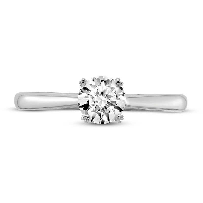 Diamond Solitaire Engagement Ring 1/2 ct tw Round 14K White Gold (I1/I)