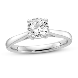 Diamond Solitaire Engagement Ring 3/4 ct tw Round 14K White Gold (I1/I)