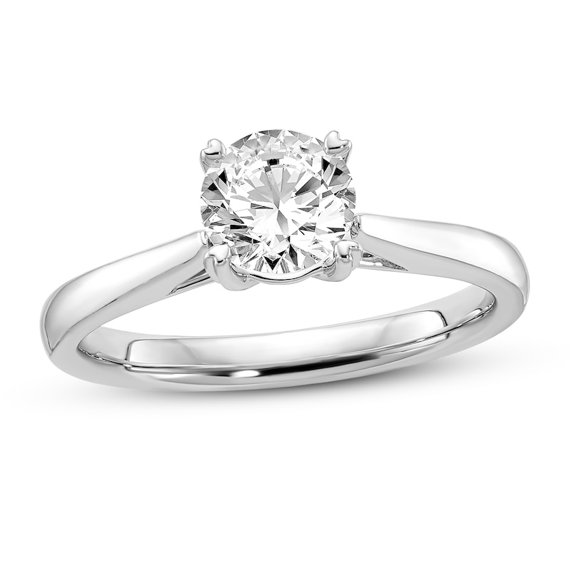 Diamond Solitaire Engagement Ring 3/4 ct tw Round 14K White Gold (I1/I)