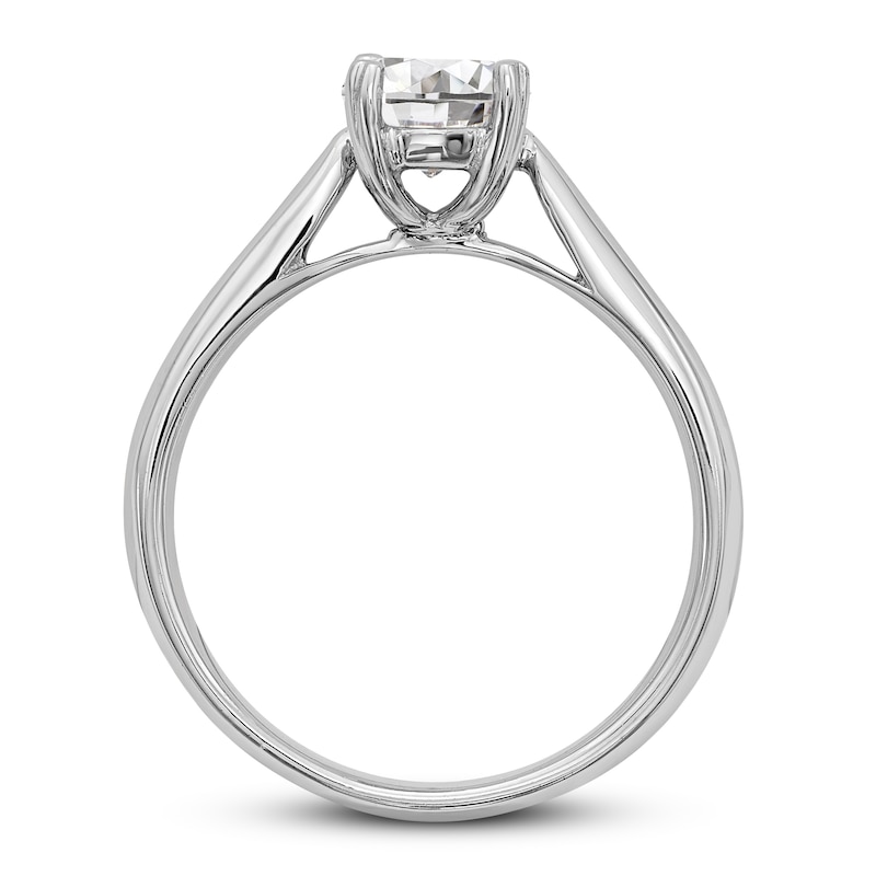 Main Image 2 of Diamond Solitaire Engagement Ring 1 ct tw Round 14K White Gold (I1/I)