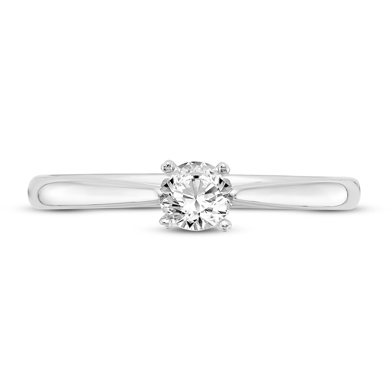 Diamond Solitaire Engagement Ring 1/4 ct tw Round 14K White Gold (I1/I)