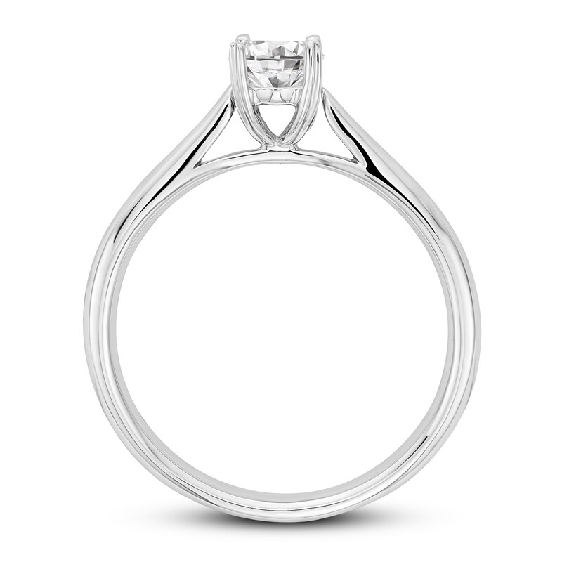Diamond Solitaire Engagement Ring 1/3 ct tw Round 14K White Gold (I1/I)
