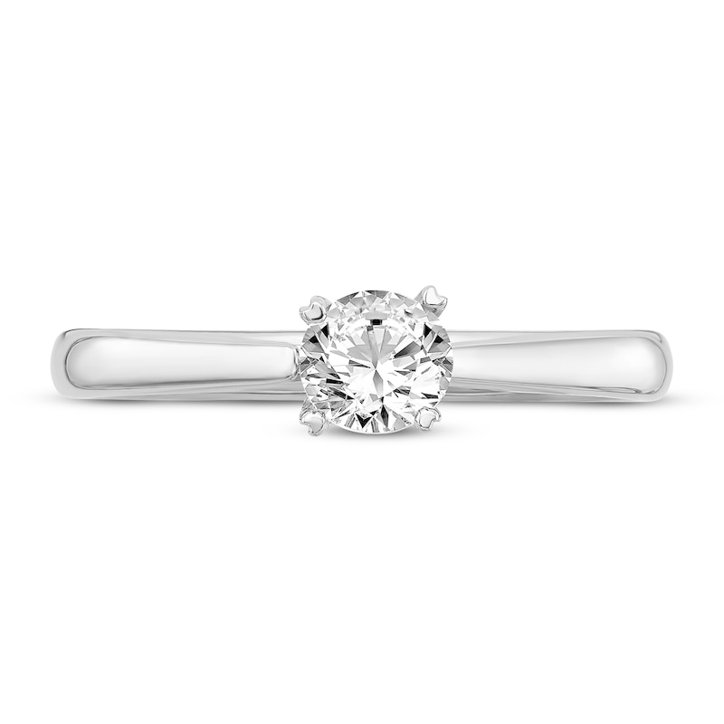 Diamond Solitaire Engagement Ring 1/3 ct tw Round 14K White Gold (I1/I)
