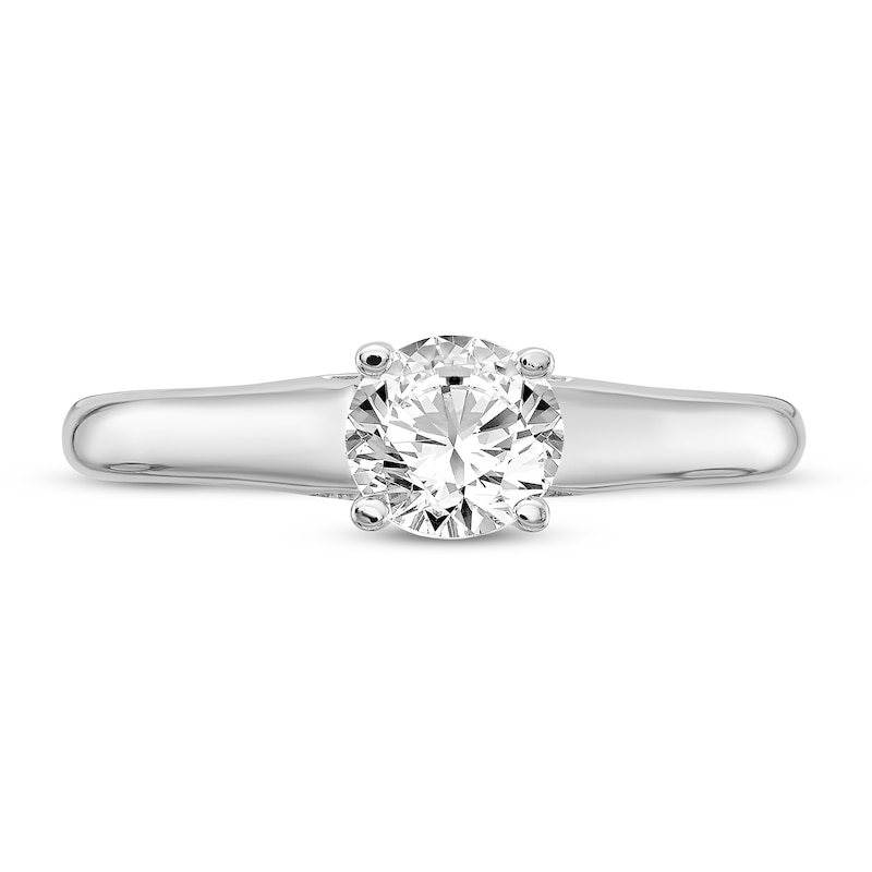Main Image 3 of Diamond Solitaire Engagement Ring 3/4 ct tw Round 14K White Gold