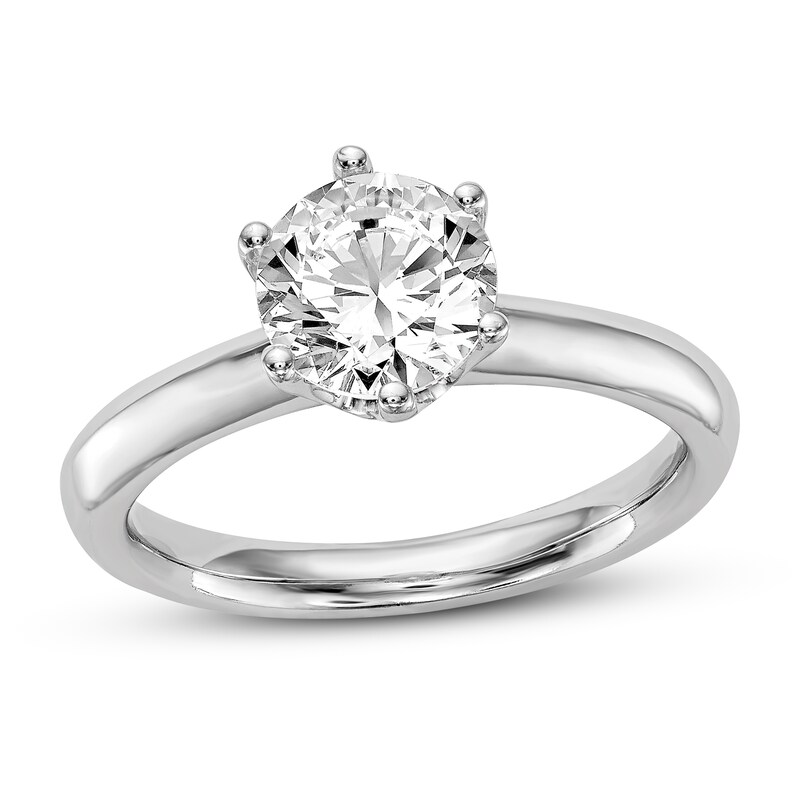Diamond Solitaire Engagement Ring 1 ct tw Round 14K White Gold (I1/I)