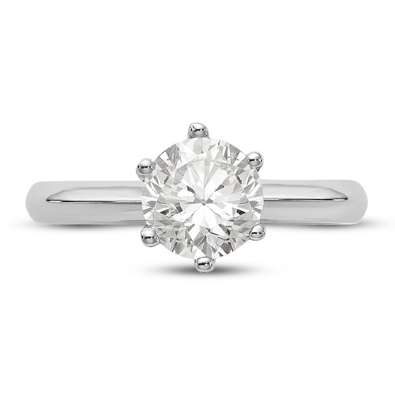 Diamond Solitaire Engagement Ring 1 ct tw Round 14K White Gold (I1/I)