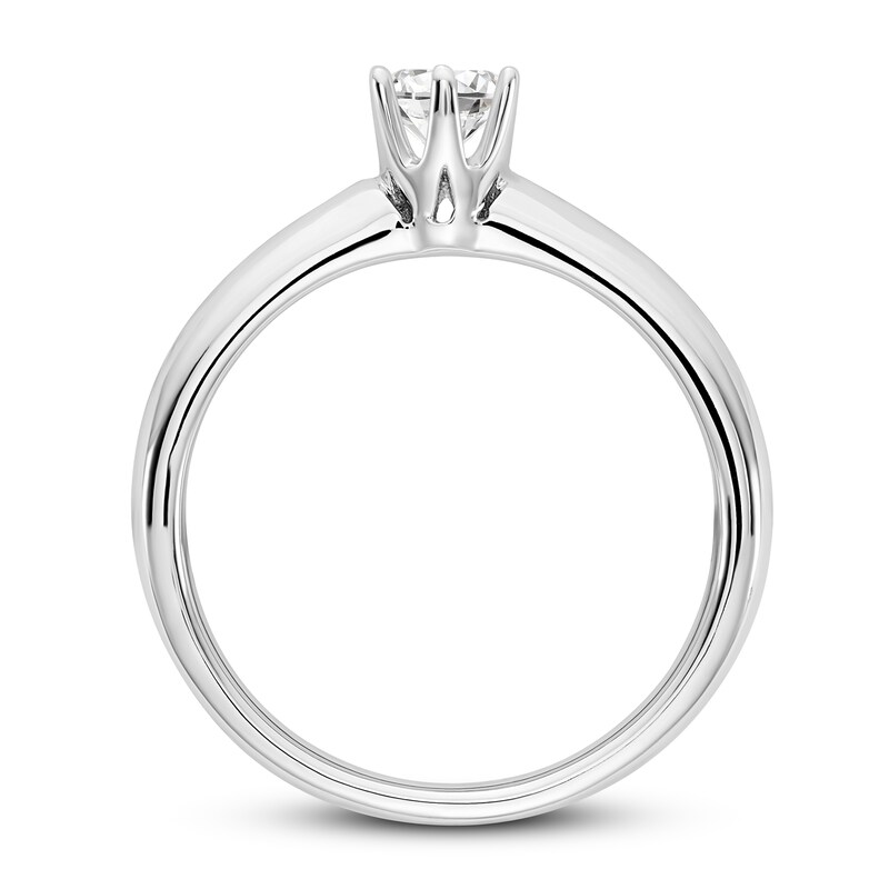 Diamond Solitaire Engagement Ring 1/4 ct tw Round 14K White Gold (I1/I)