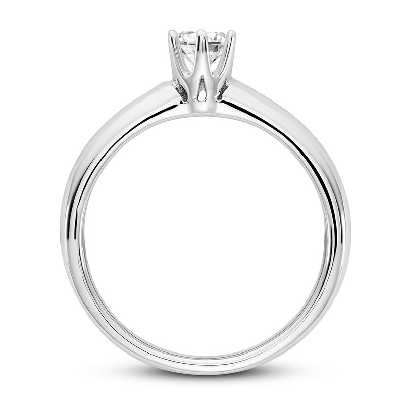 Diamond Solitaire Engagement Ring 1/4 ct tw Round 14K White Gold (I1/I)