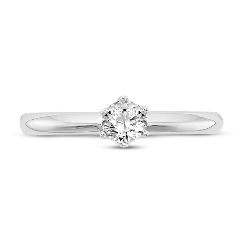 Diamond Solitaire Engagement Ring 1/4 ct tw Round 14K White Gold (I1/I)