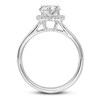 Thumbnail Image 1 of Diamond Halo Engagement Ring 3/4 ct tw Heart/Round 14K White Gold