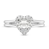 Thumbnail Image 2 of Diamond Halo Engagement Ring 3/4 ct tw Heart/Round 14K White Gold