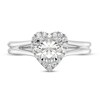 Thumbnail Image 2 of Diamond Halo Engagement Ring 3/4 ct tw Heart/Round 14K White Gold