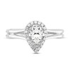 Thumbnail Image 2 of Diamond Halo Engagement Ring 7/8 ct tw Pear-shaped/Round 14K White Gold