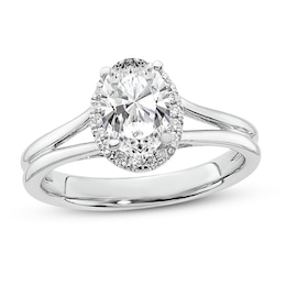 Diamond Engagement Ring 3/4 ct tw Oval 14K White Gold