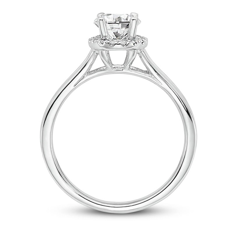 Diamond Engagement Ring 3/4 ct tw Oval 14K White Gold