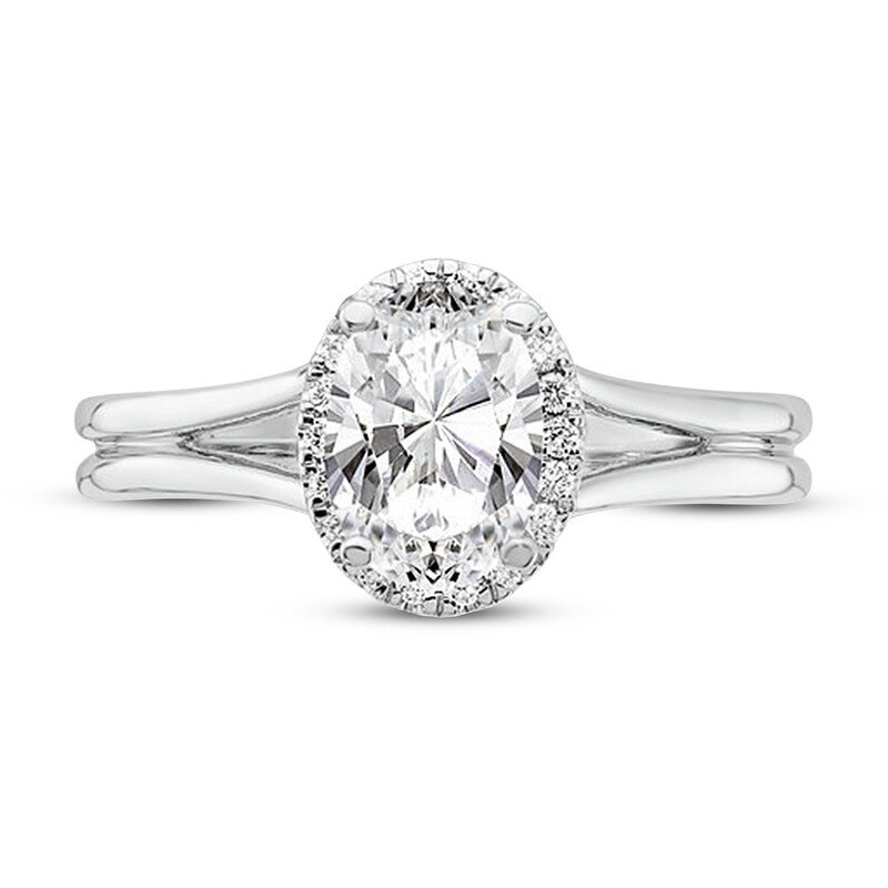 Main Image 3 of Diamond Engagement Ring 3/4 ct tw Oval 14K White Gold