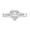 Thumbnail Image 2 of Diamond Halo Engagement Ring 1/2 ct tw Heart/Round 14K White Gold