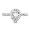 Diamond Halo Engagement Ring 1 ct tw Pear-shaped/Round 14K White Gold