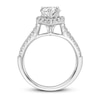 Thumbnail Image 2 of Diamond Halo Engagement Ring 5/8 ct tw Heart/Round 14K White Gold
