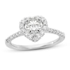 Thumbnail Image 1 of Diamond Halo Engagement Ring 1 ct tw Heart/Round 14K White Gold