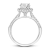 Thumbnail Image 1 of Diamond Halo Engagement Ring 1 ct tw Heart/Round 14K White Gold