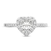 Thumbnail Image 3 of Diamond Halo Engagement Ring 1 ct tw Heart/Round 14K White Gold