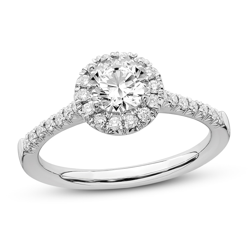 Main Image 1 of Diamond Engagement Ring 3/4 ct tw Round 14K White Gold