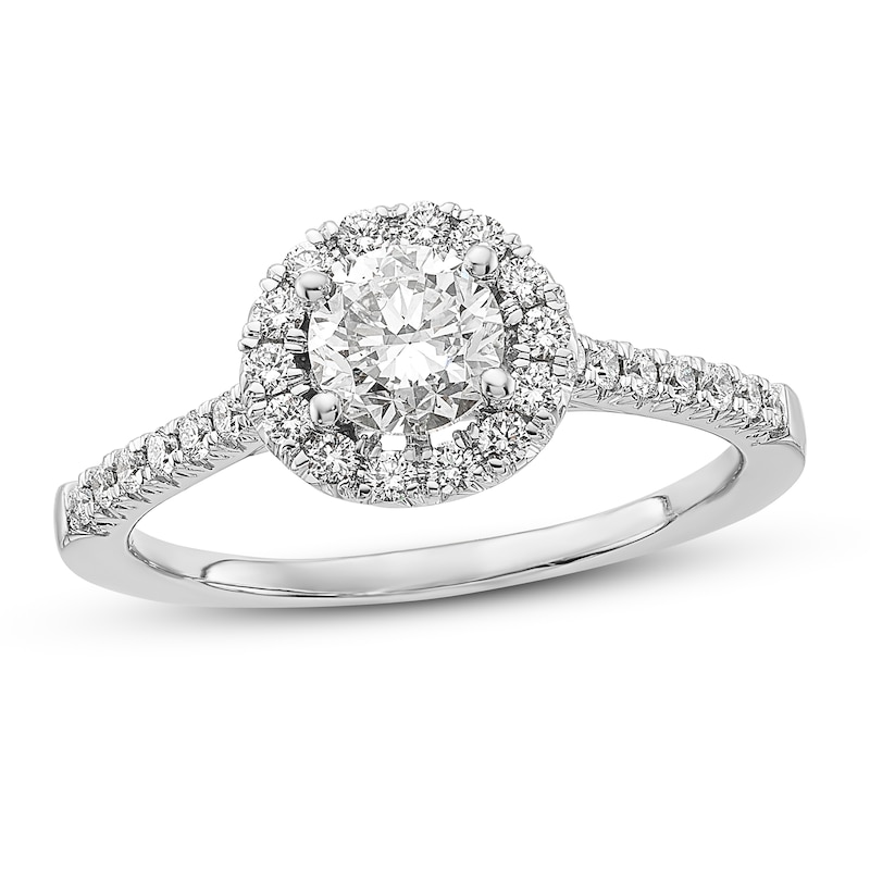 Main Image 1 of Diamond Engagement Ring 1 ct tw Round 14K White Gold