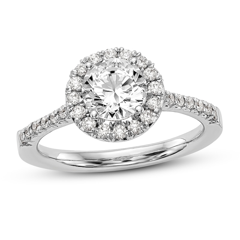 Main Image 1 of Diamond Engagement Ring 1-1/4 ct tw Round 14K White Gold