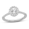 Thumbnail Image 0 of Diamond Engagement Ring 3/4 ct tw Oval/Round 14K White Gold