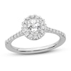 Thumbnail Image 0 of Diamond Engagement Ring 3/4 ct tw Oval/Round 14K White Gold