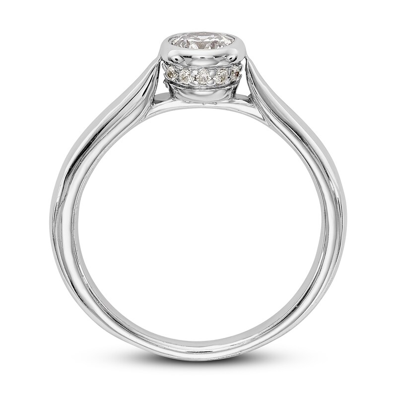 Diamond Solitaire Engagement Ring 1/4 ct tw Round 14K White Gold
