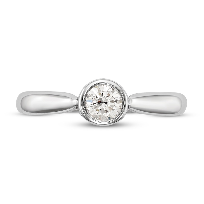 Diamond Solitaire Engagement Ring 1/4 ct tw Round 14K White Gold